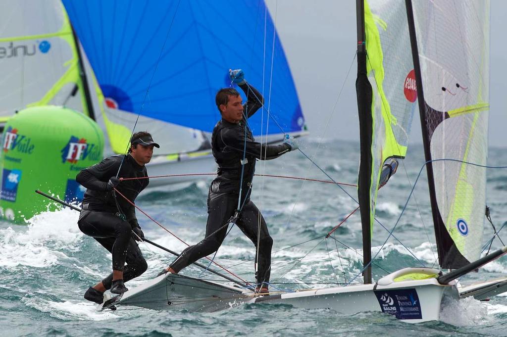 49er Men - 2014 ISAF Sailing World Cup Hyeres, Day 1 © Yvan Zedda http://www.zedda.com.